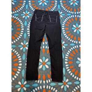 Earl Jeans Black Wash Embellished Rhinestones size 10 GUC Jeggings